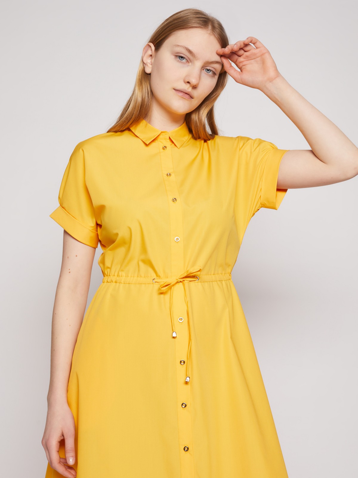 Платье zolla 022218259163, цвет желтый, размер XS - фото 5