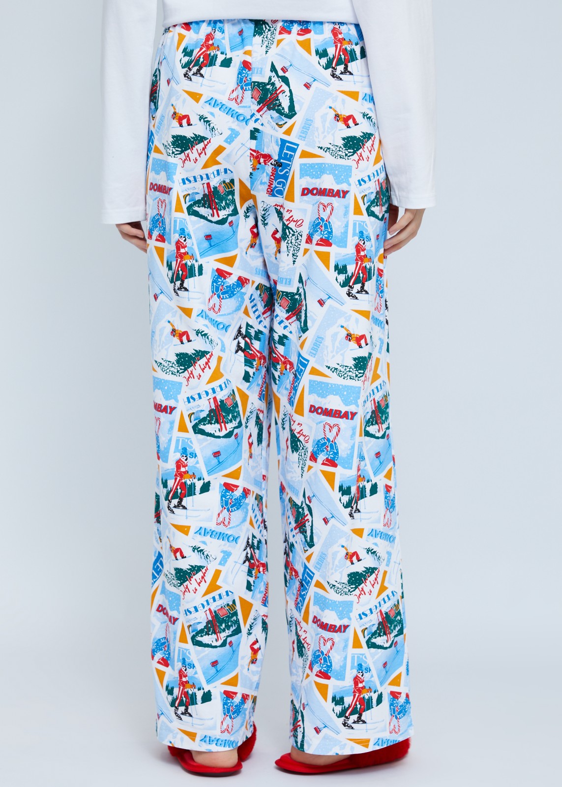 Домашний пижамный комплект из хлопка (свитшот и штаны)