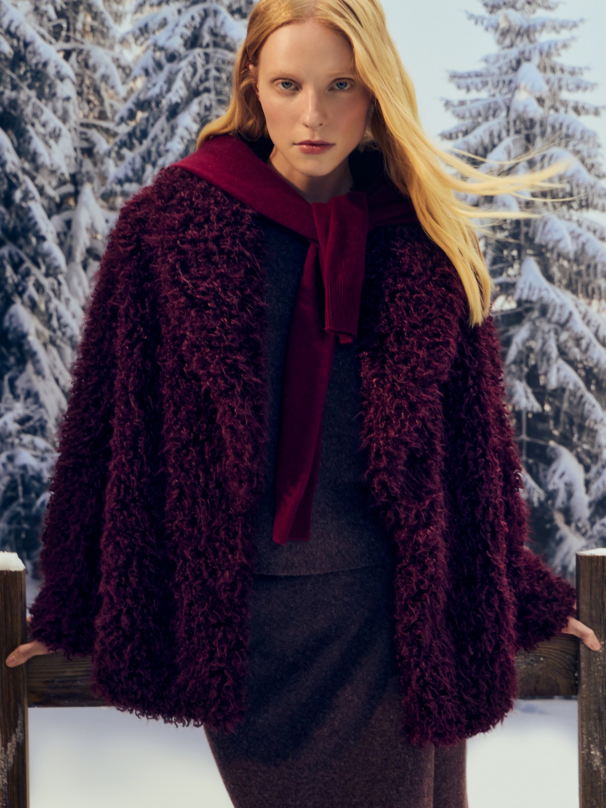 Тёплая куртка-шуба из экомеха