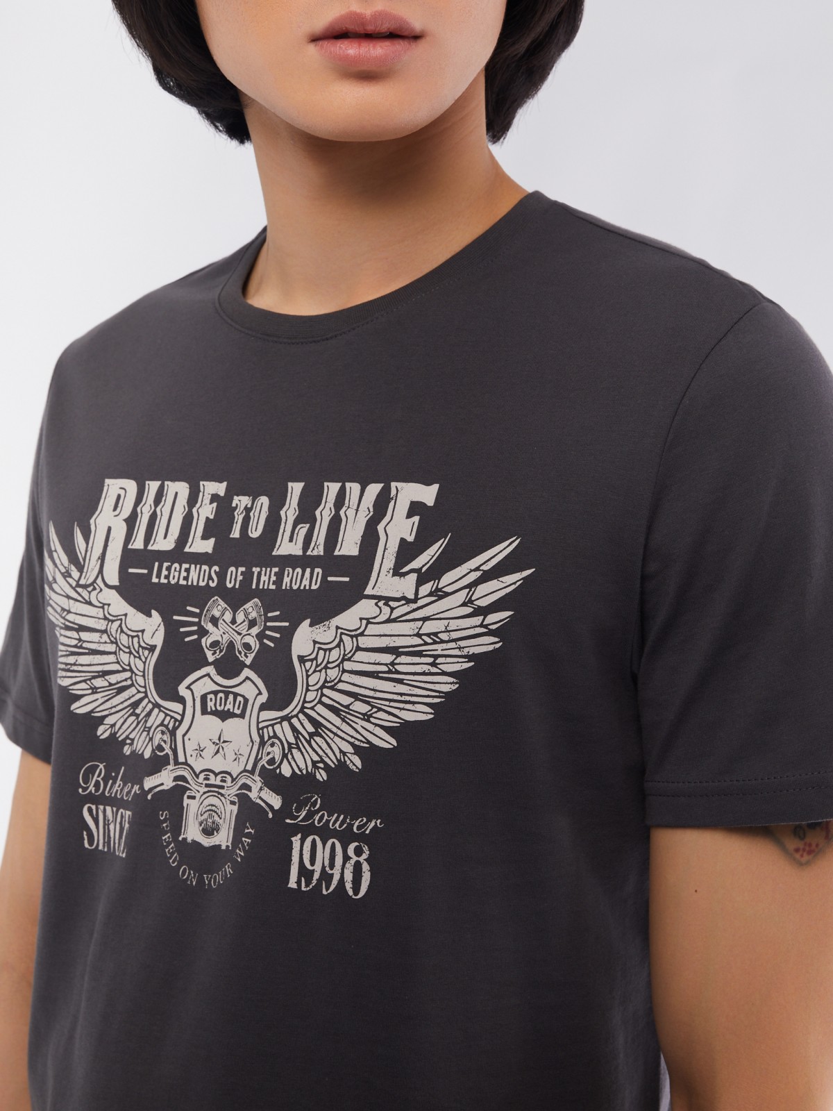 Футболка из хлопка с принтом