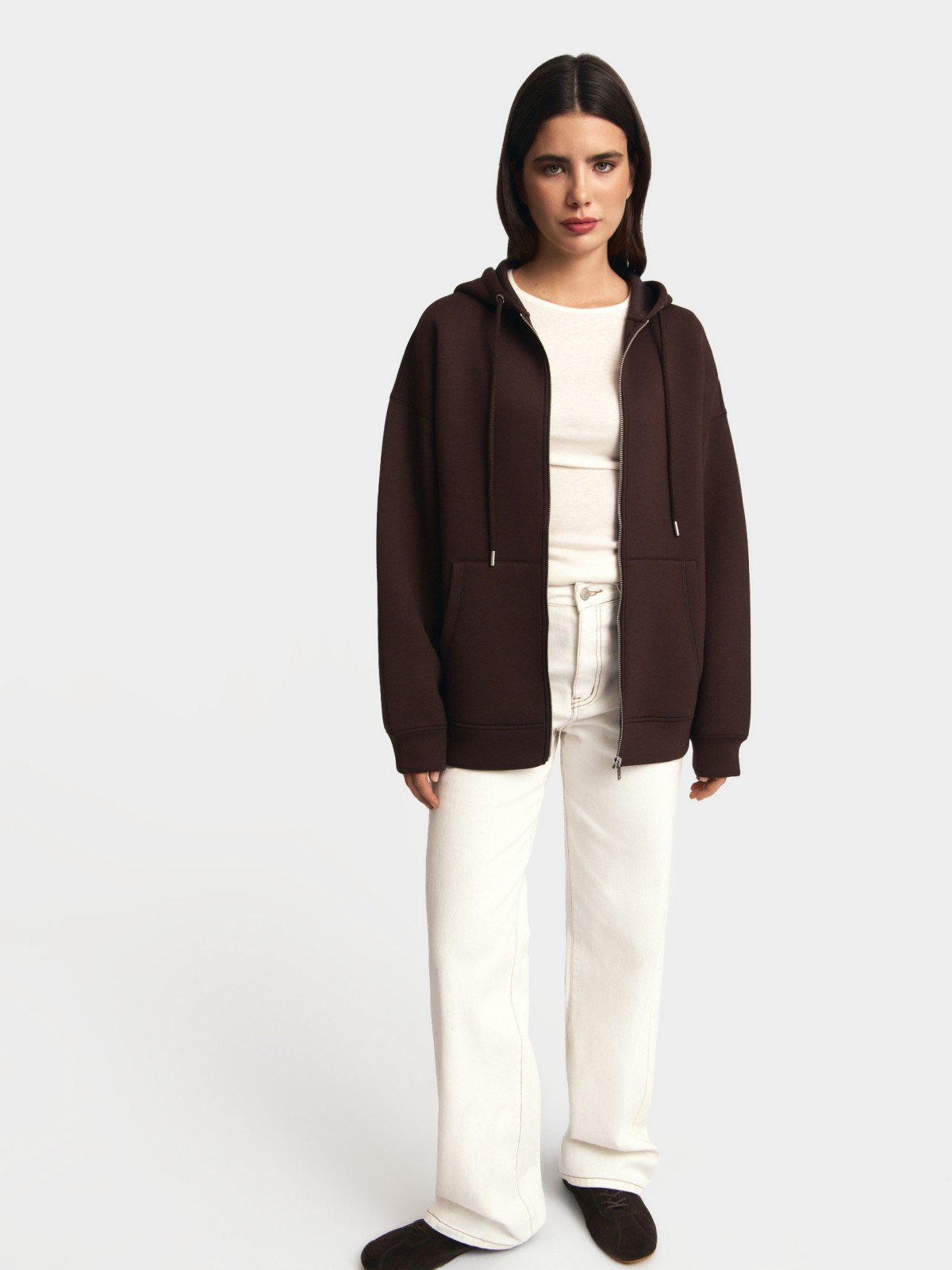 Толстовка на молнии с капюшоном