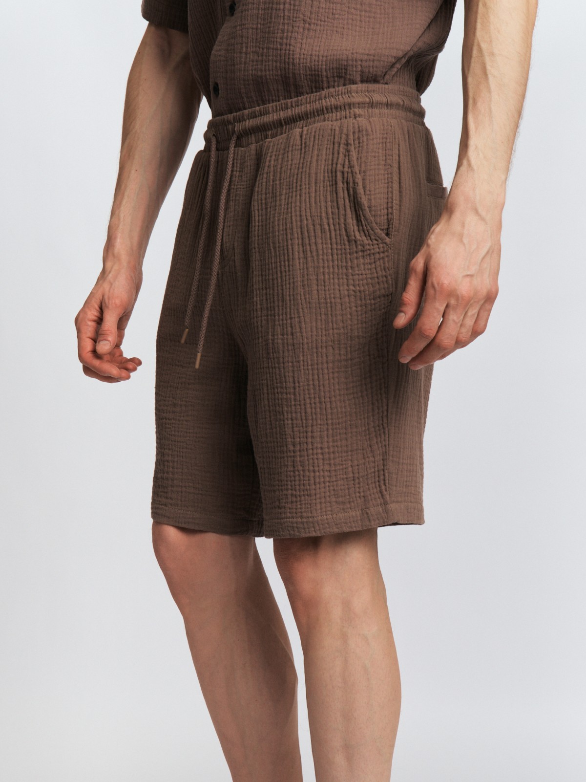 Хлопковые шорты на резинке