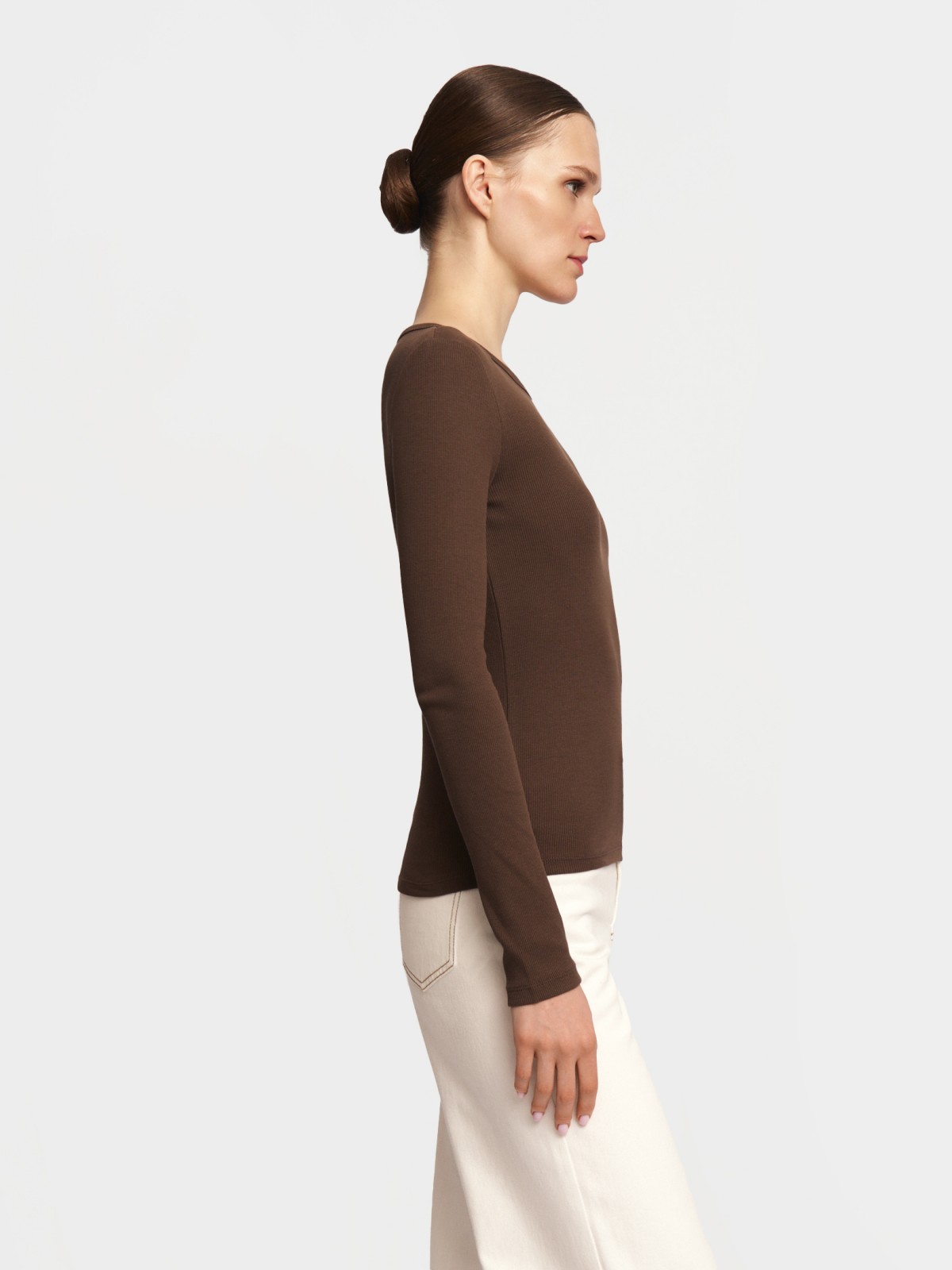 Трикотажный лонгслив из хлопка