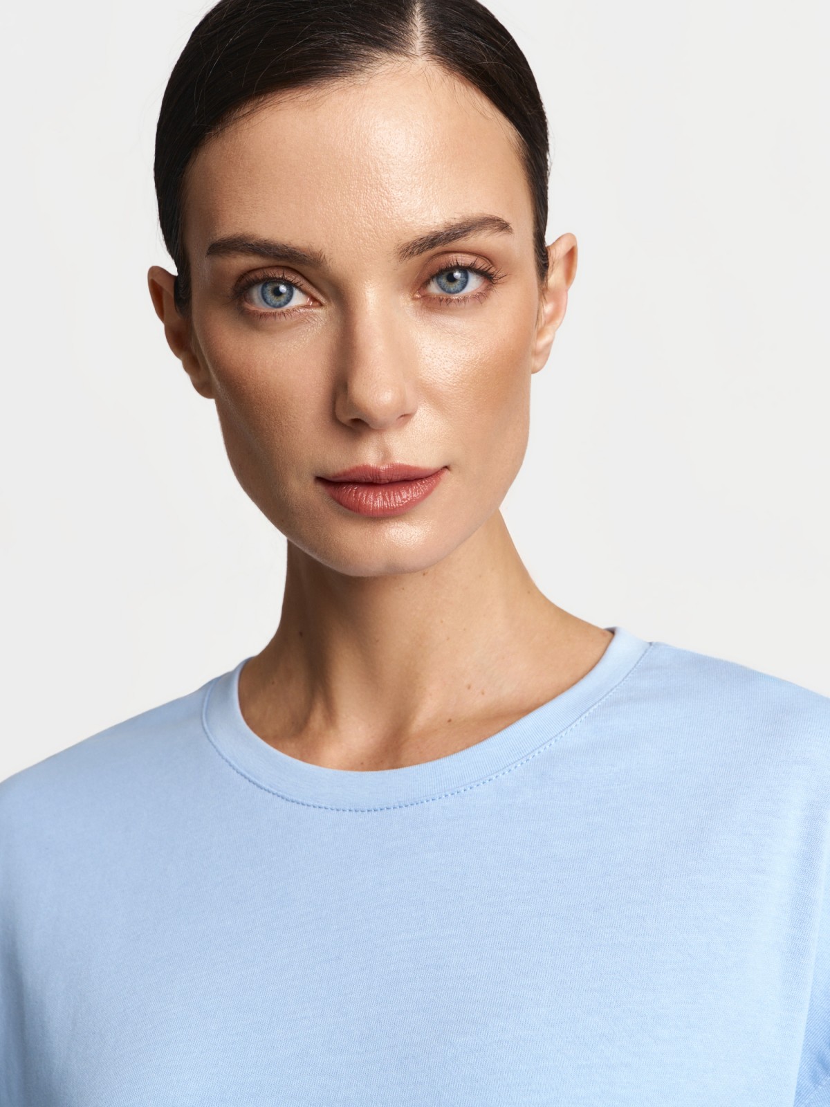 Футболка оверсайз из хлопка однотонная