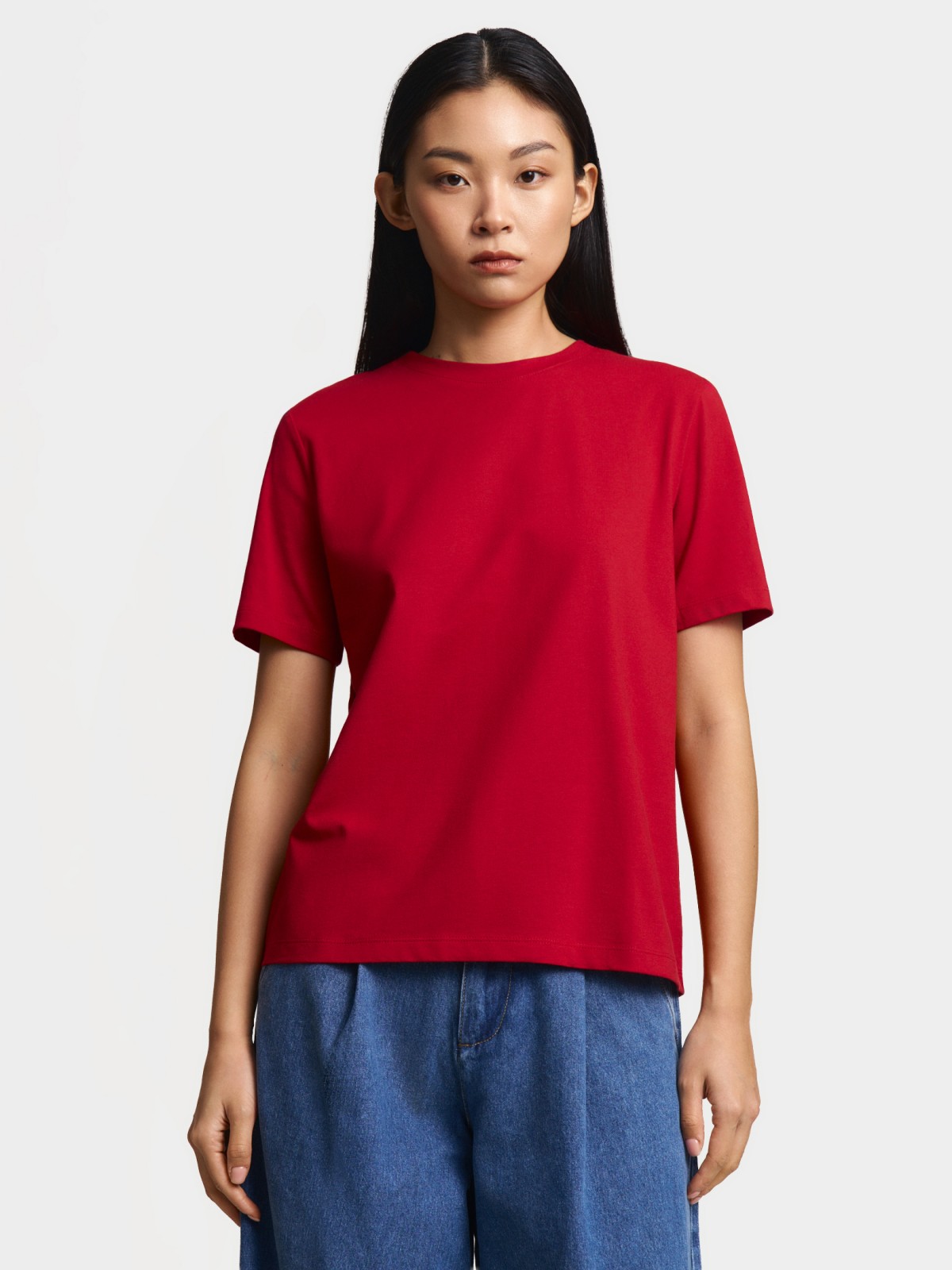 Футболка из хлопка однотонная