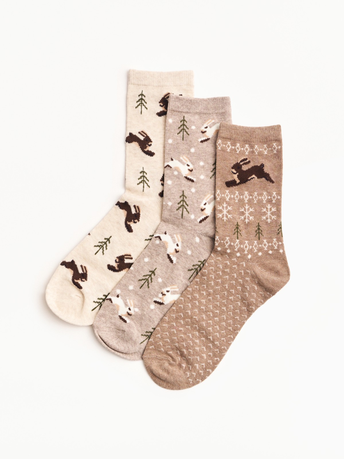 Набор зимних носков (3 пары в комплекте) 02545997S135, цвет Разноцветный, артикул 02545997S135 - купить в интернет-магазине ZOLLA по цене: 599 ₽