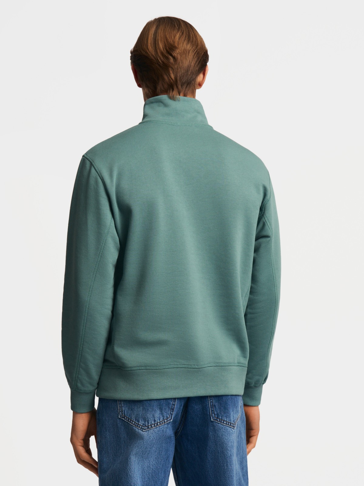 Однотонный свитшот на молнии