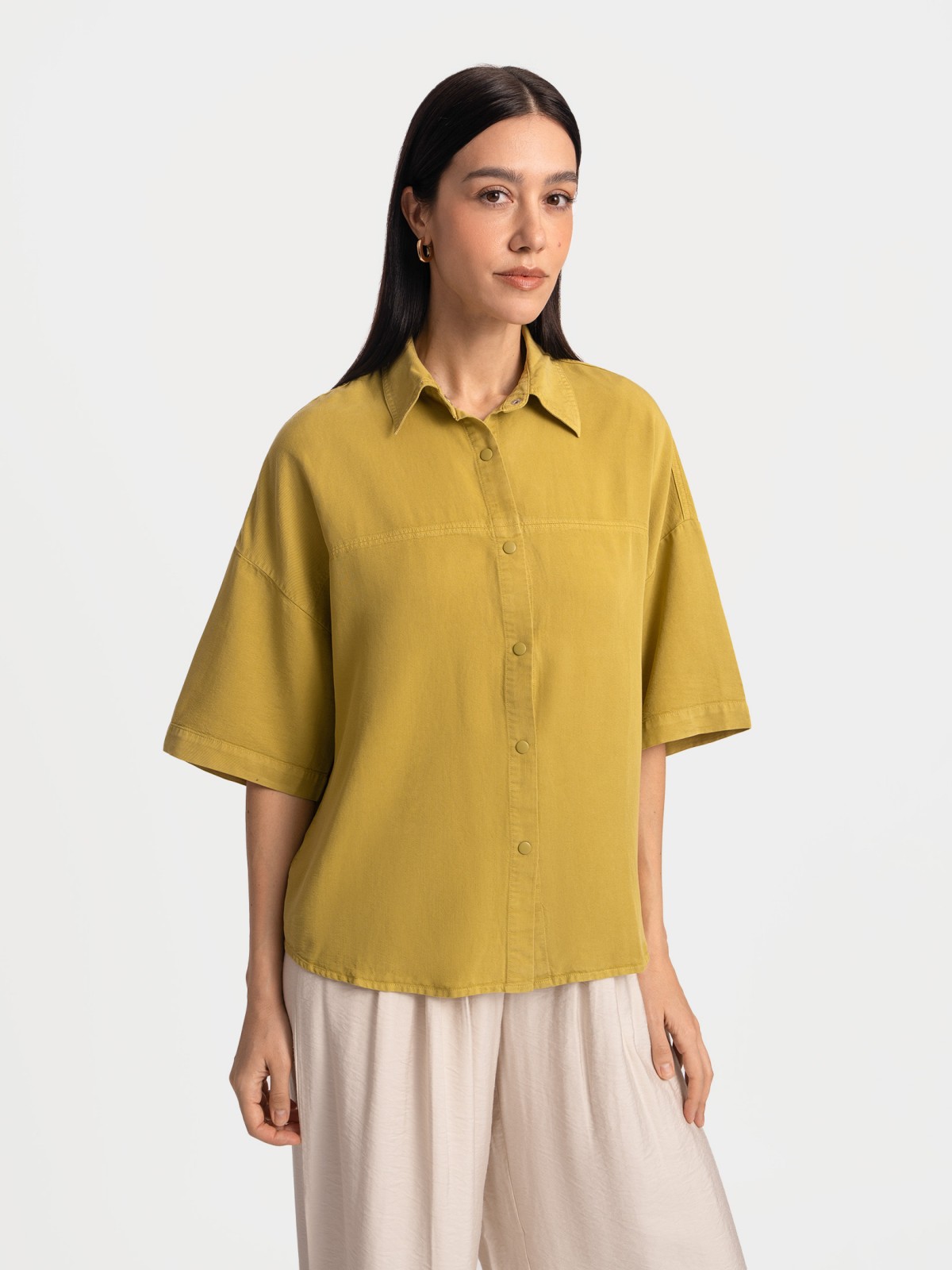 Рубашка оверсайз с коротким рукавом