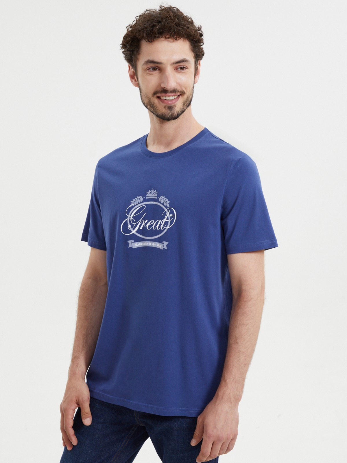 Футболка из хлопка с надписью