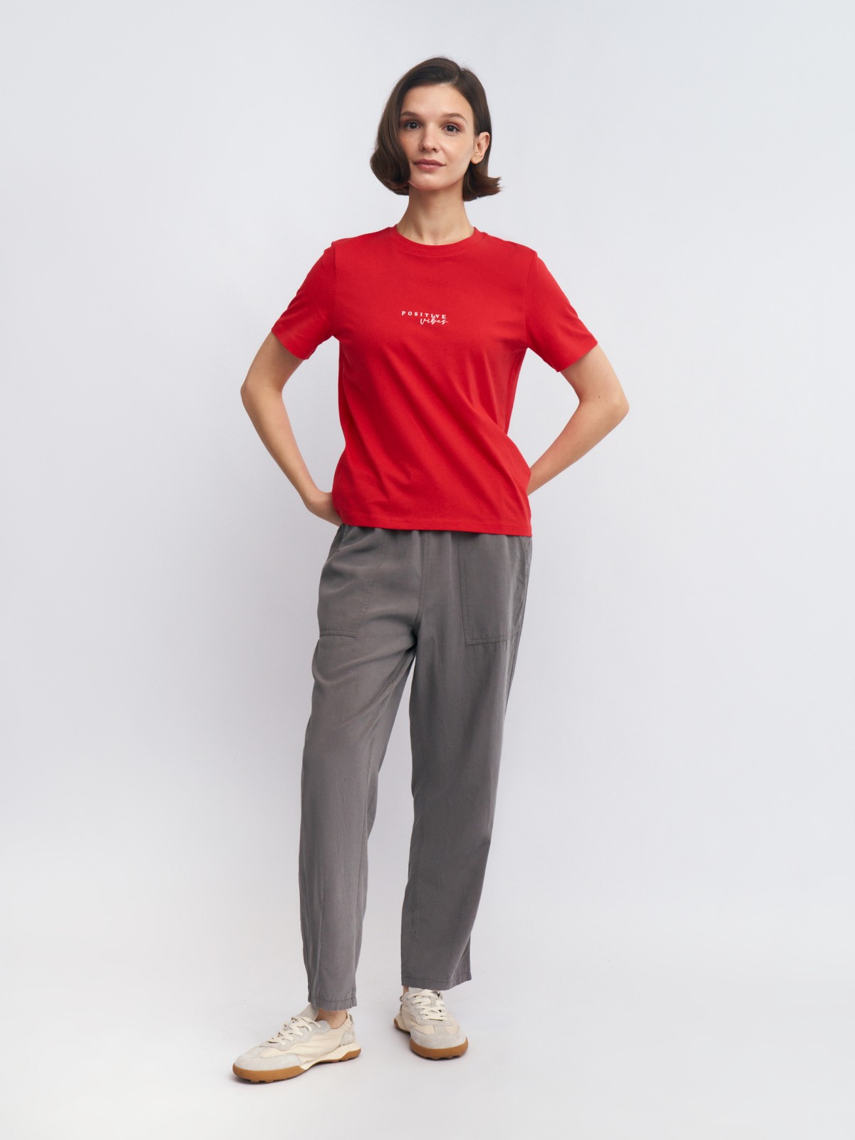 Футболка из хлопка с надписью