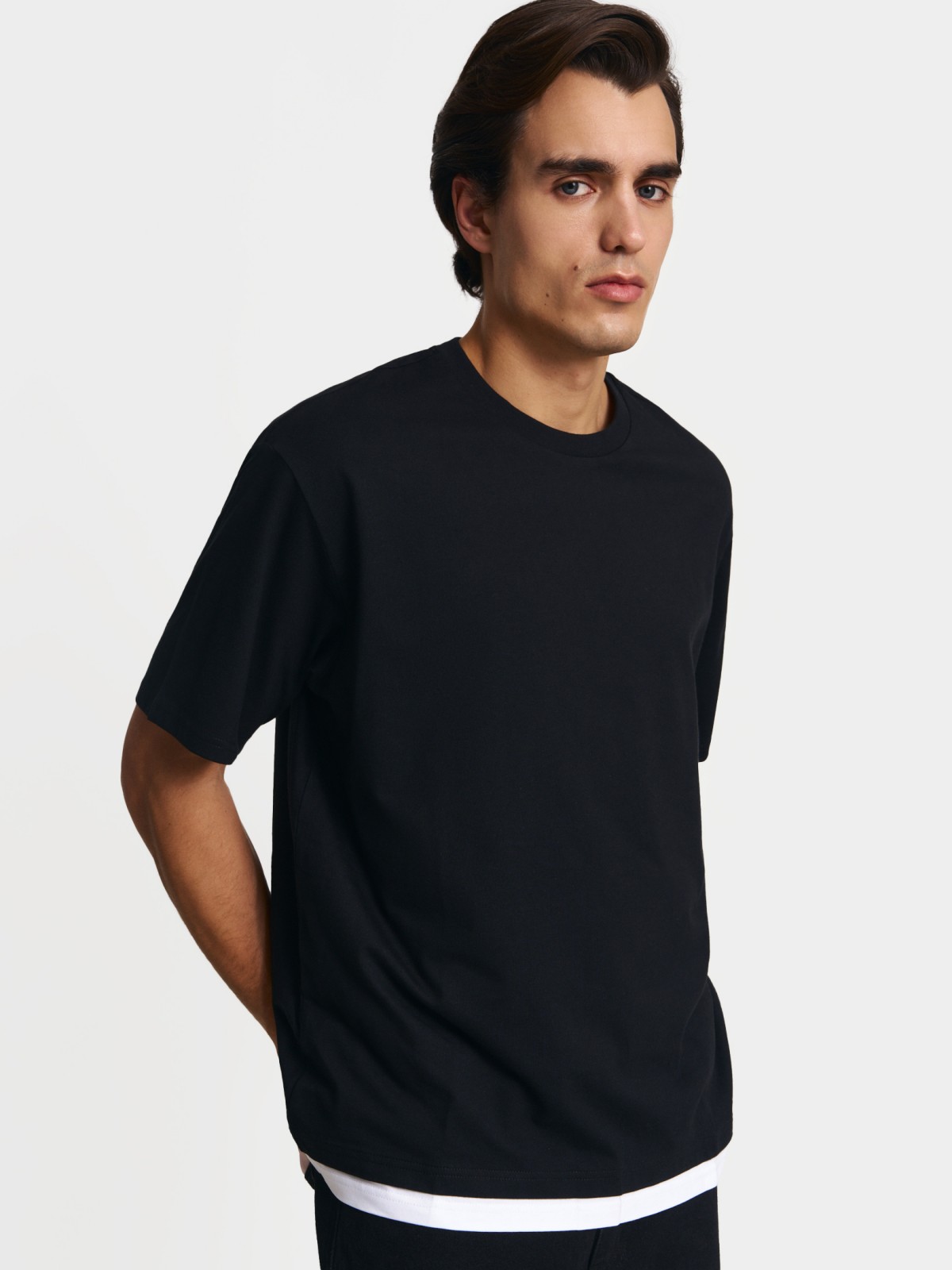 Футболка оверсайз из хлопка с коротким рукавом