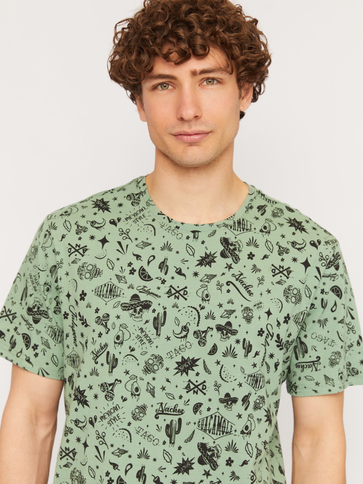 Футболка из хлопка с принтом