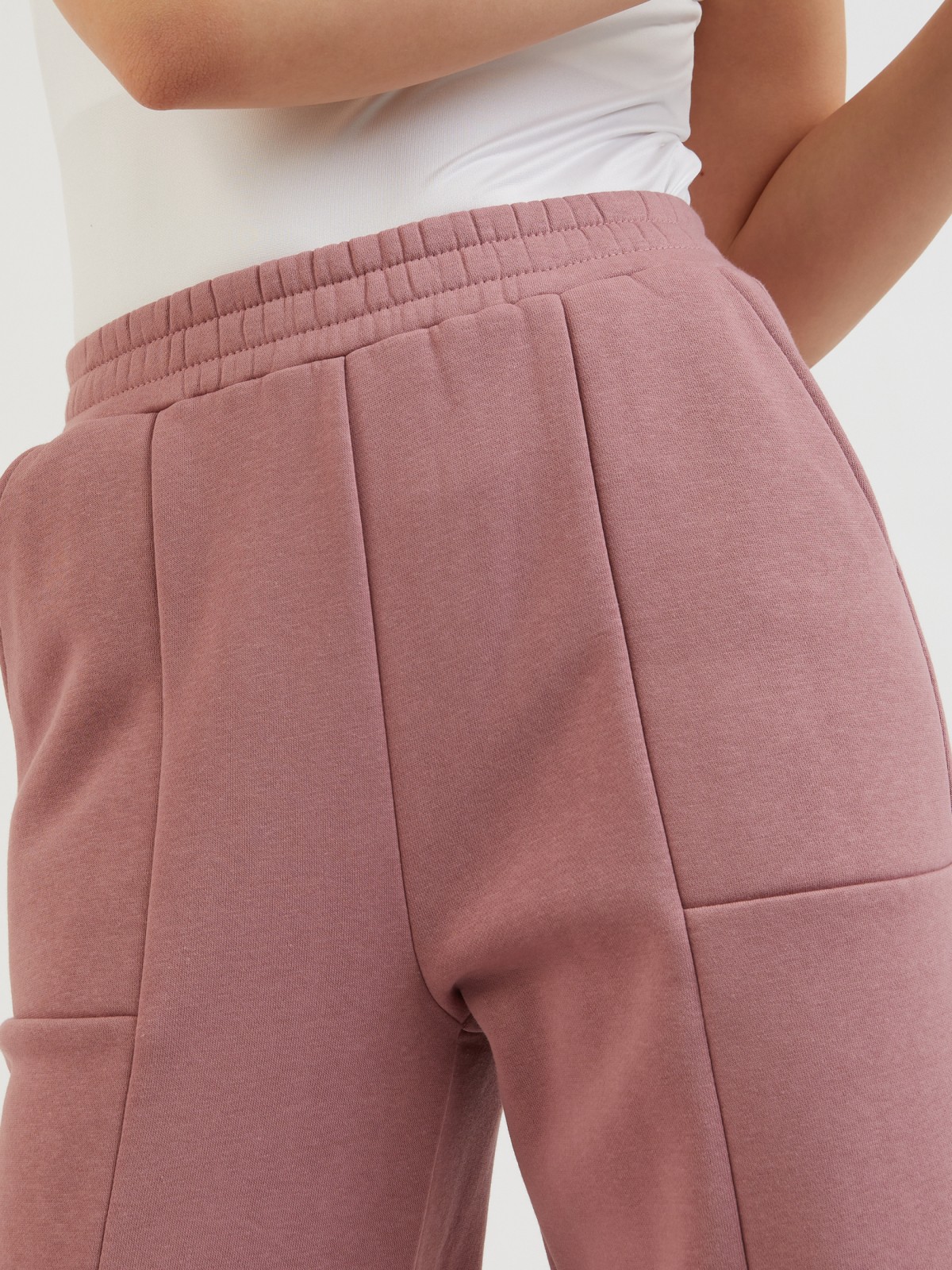Трикотажные брюки-джоггеры zolla 22132732L321, цвет розовый, размер XS - фото 5