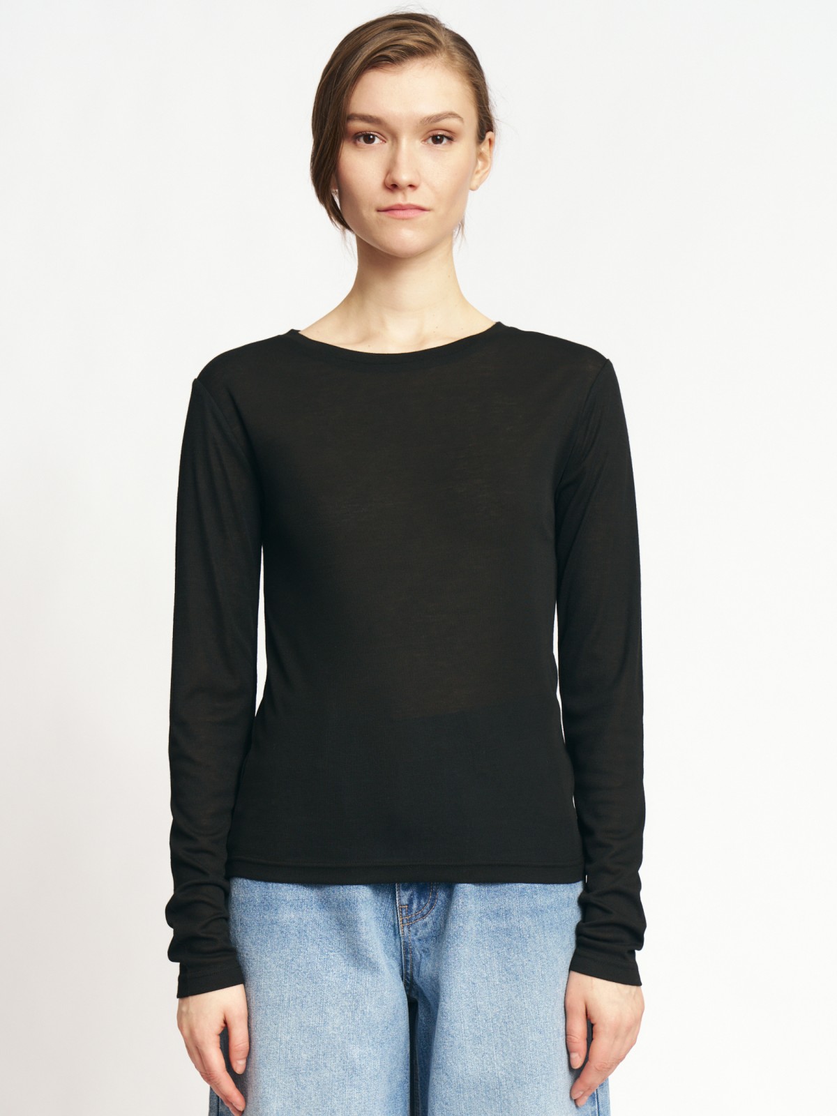 Трикотажный лонгслив из лиоцелла