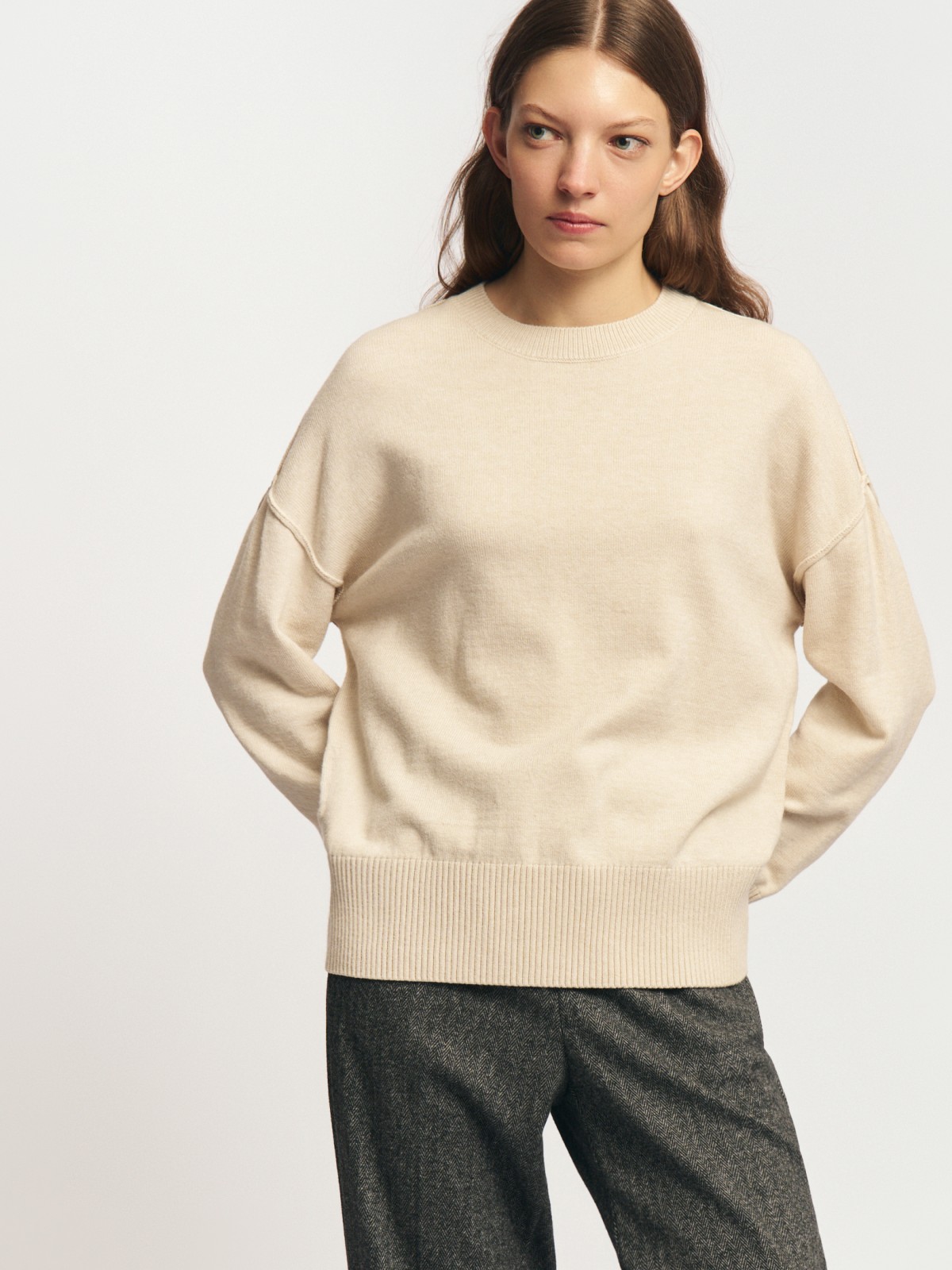 Вязаный джемпер с длинным рукавом