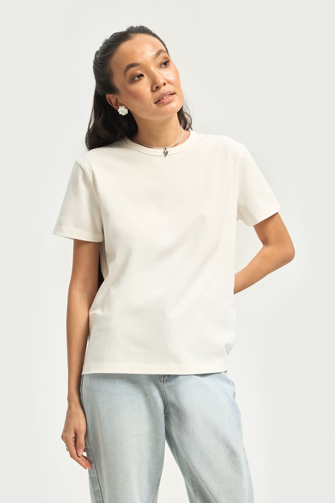 Футболка из хлопка однотонная