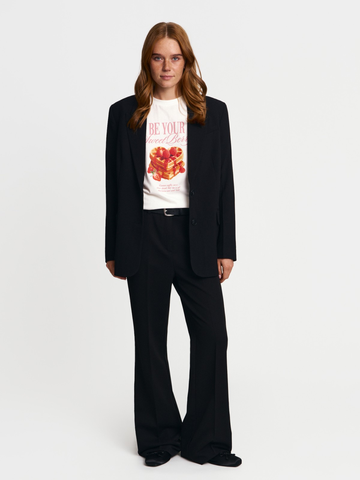 Трикотажная футболка из хлопка с принтом