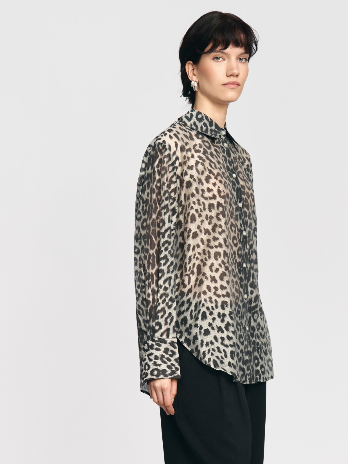 Рубашка с леопардовым принтом