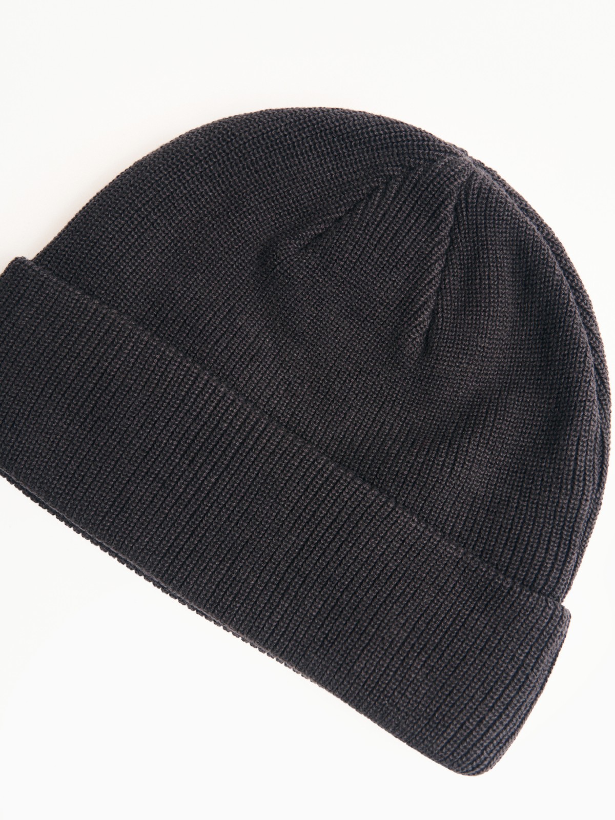 Вязаная шапка-бини из хлопка