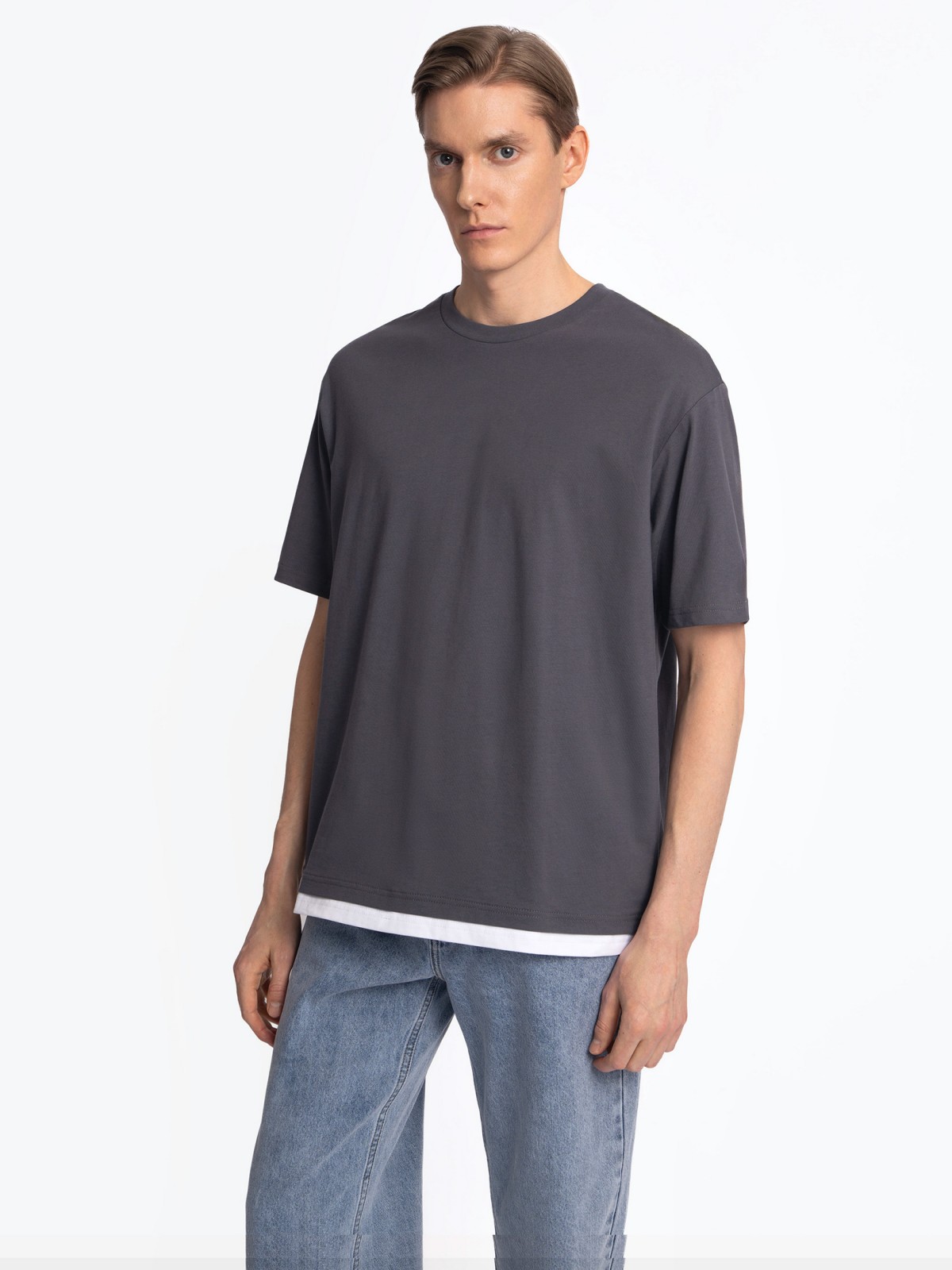 Футболка оверсайз из хлопка с коротким рукавом