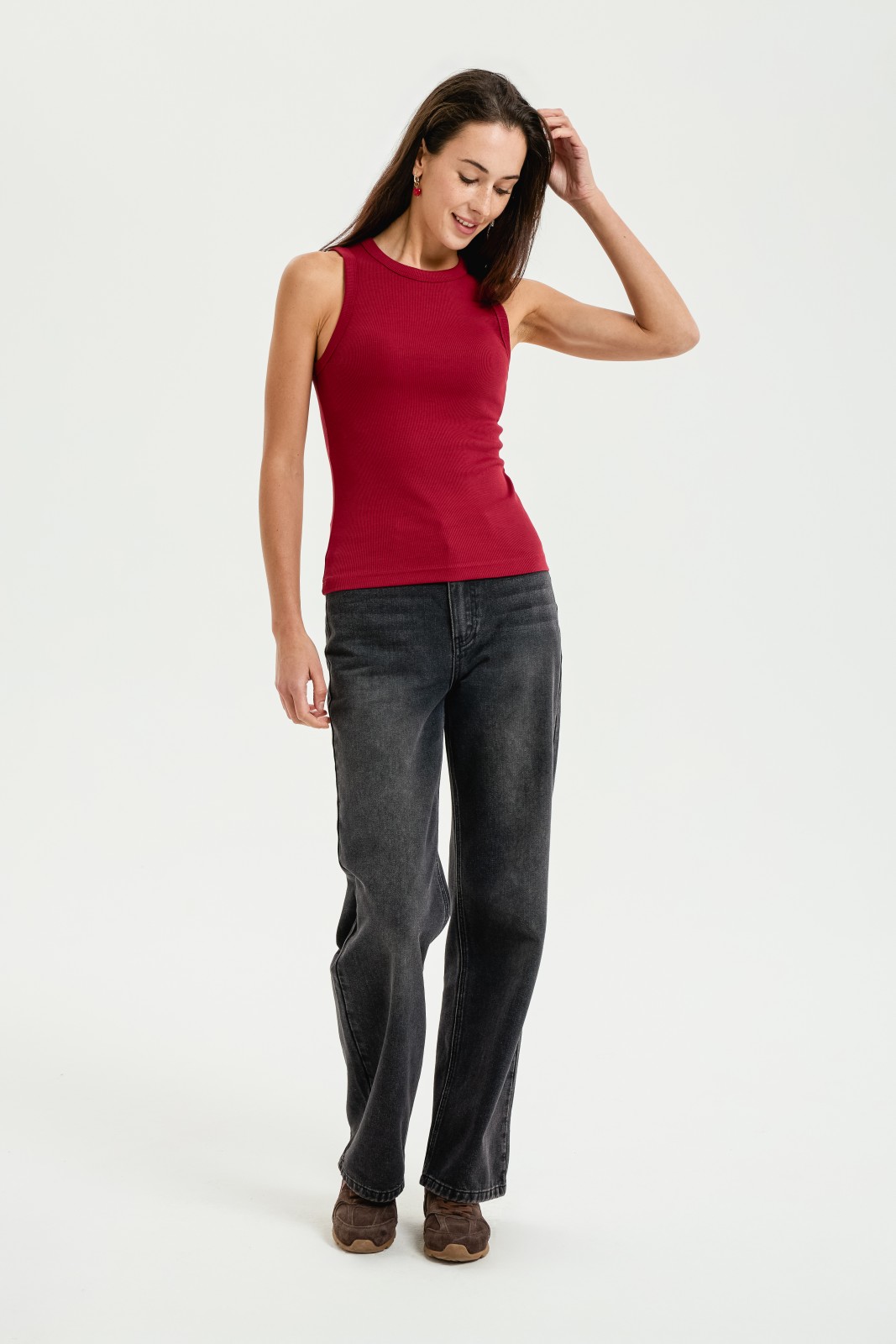 Майка из хлопка без рукавов