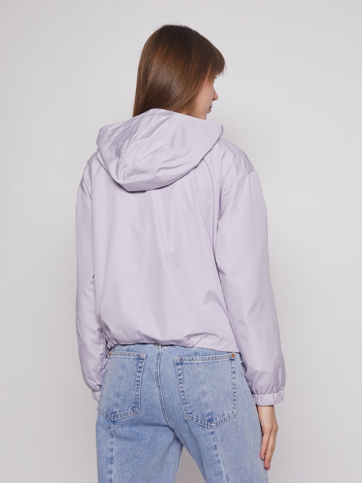 Куртка-ветровка zolla 022215602024, цвет лиловый, размер XS - фото 6