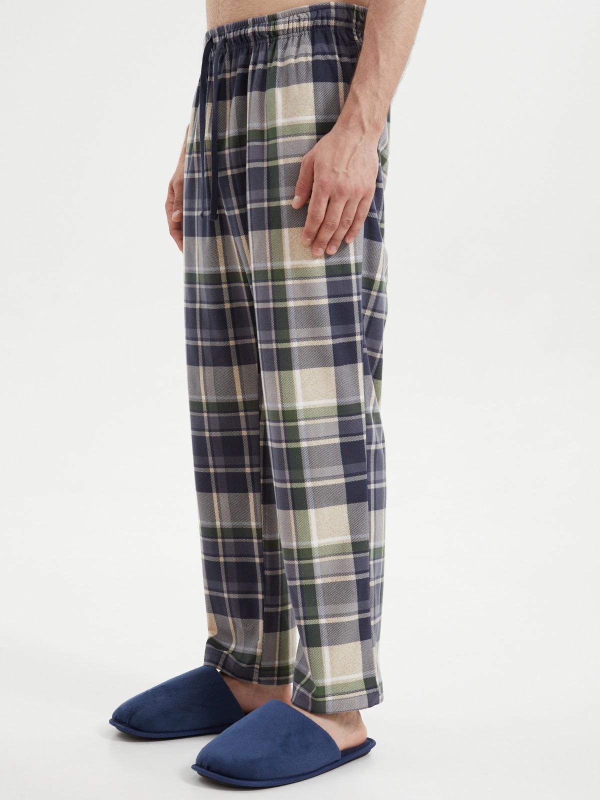 Брюки из флиса в клетку