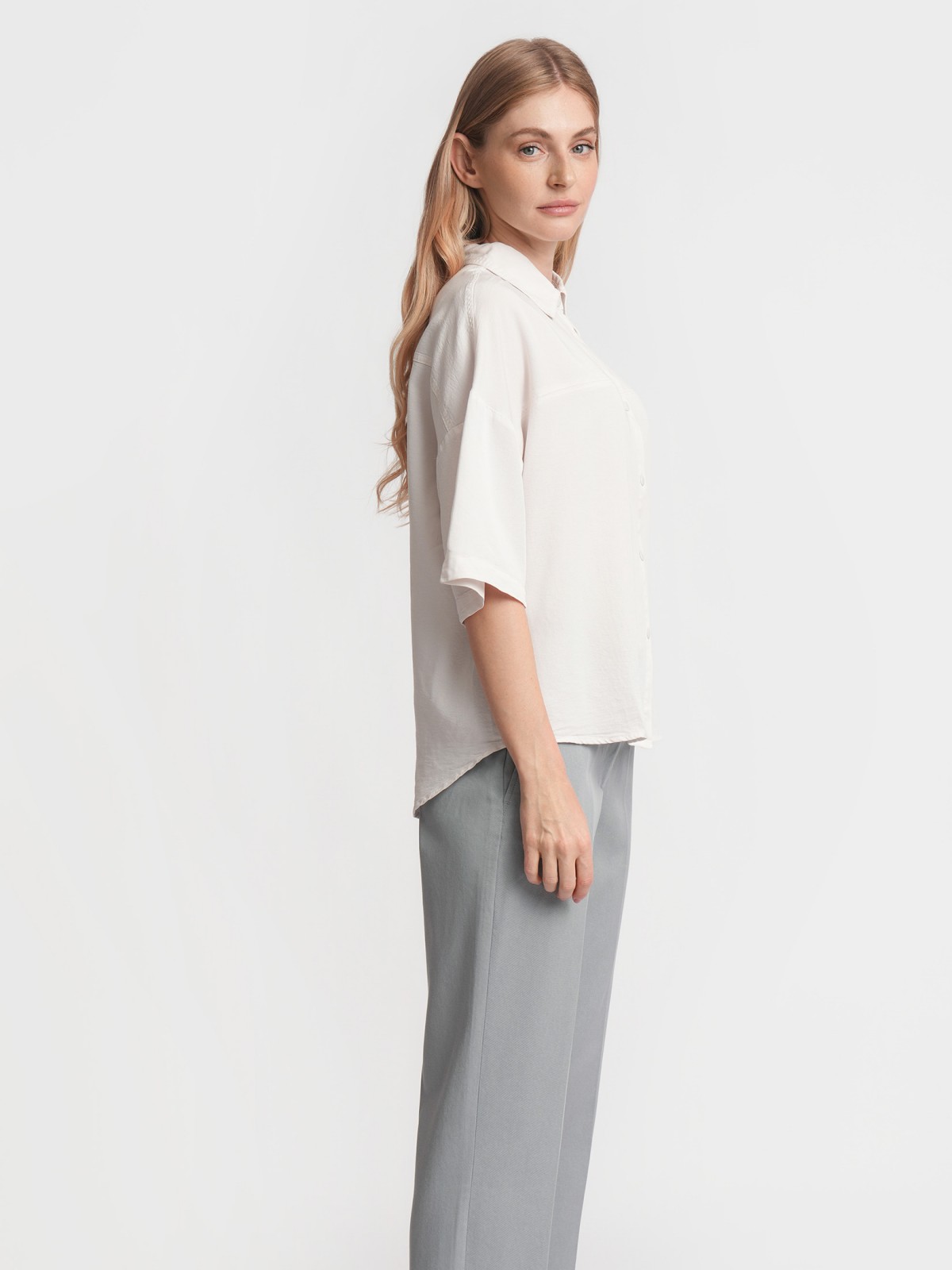 Рубашка оверсайз с коротким рукавом