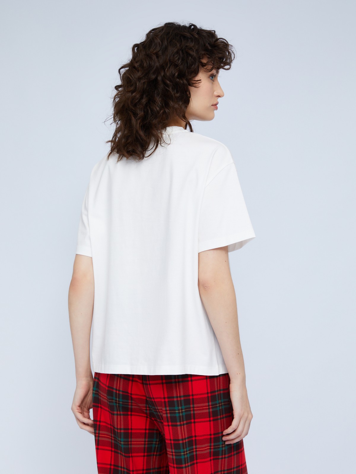 Домашний пижамный комплект из хлопка (футболка и штаны)