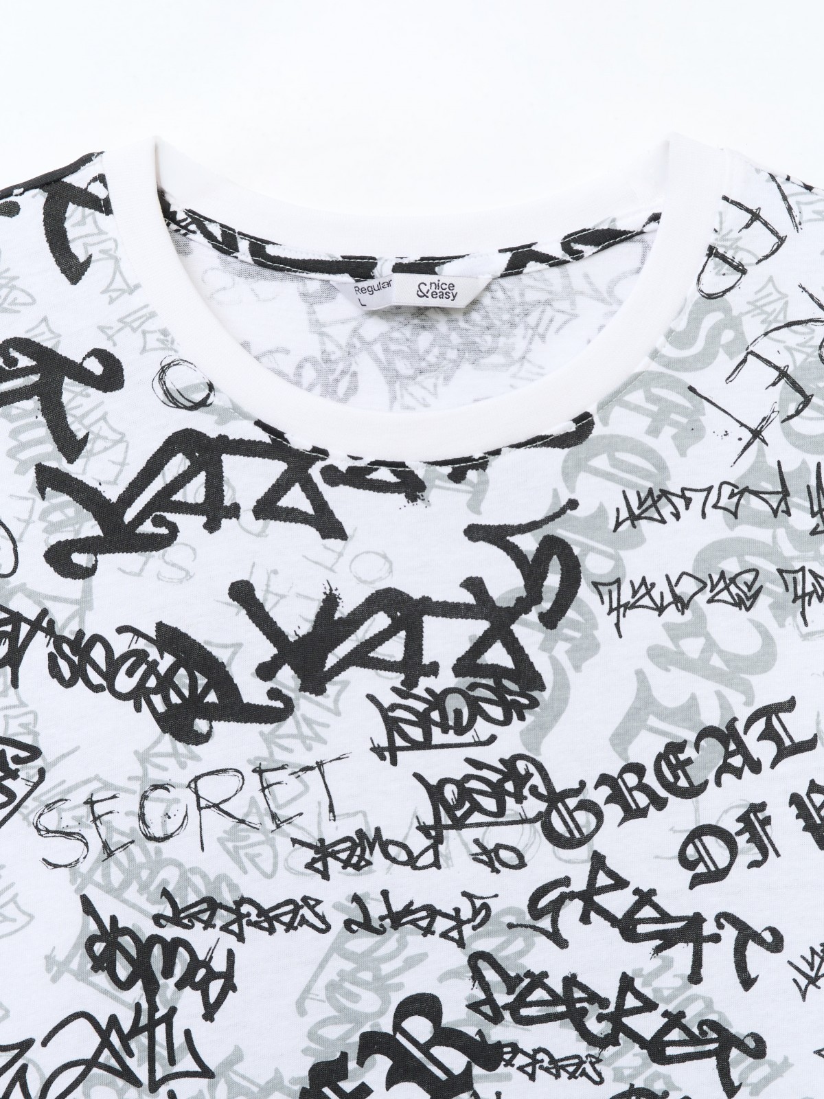 Футболка из хлопка с принтом граффити