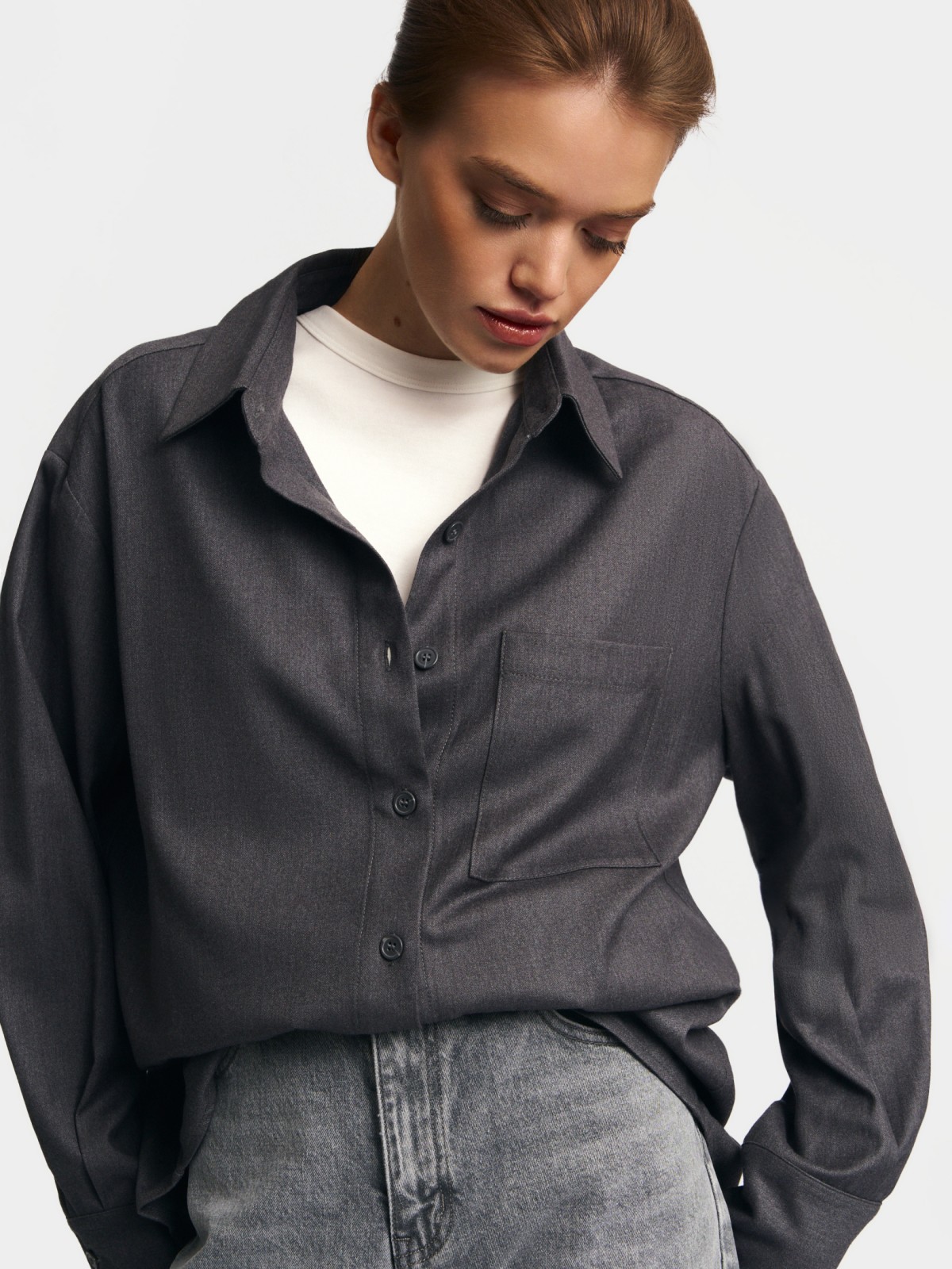 Верхняя рубашка на пуговицах