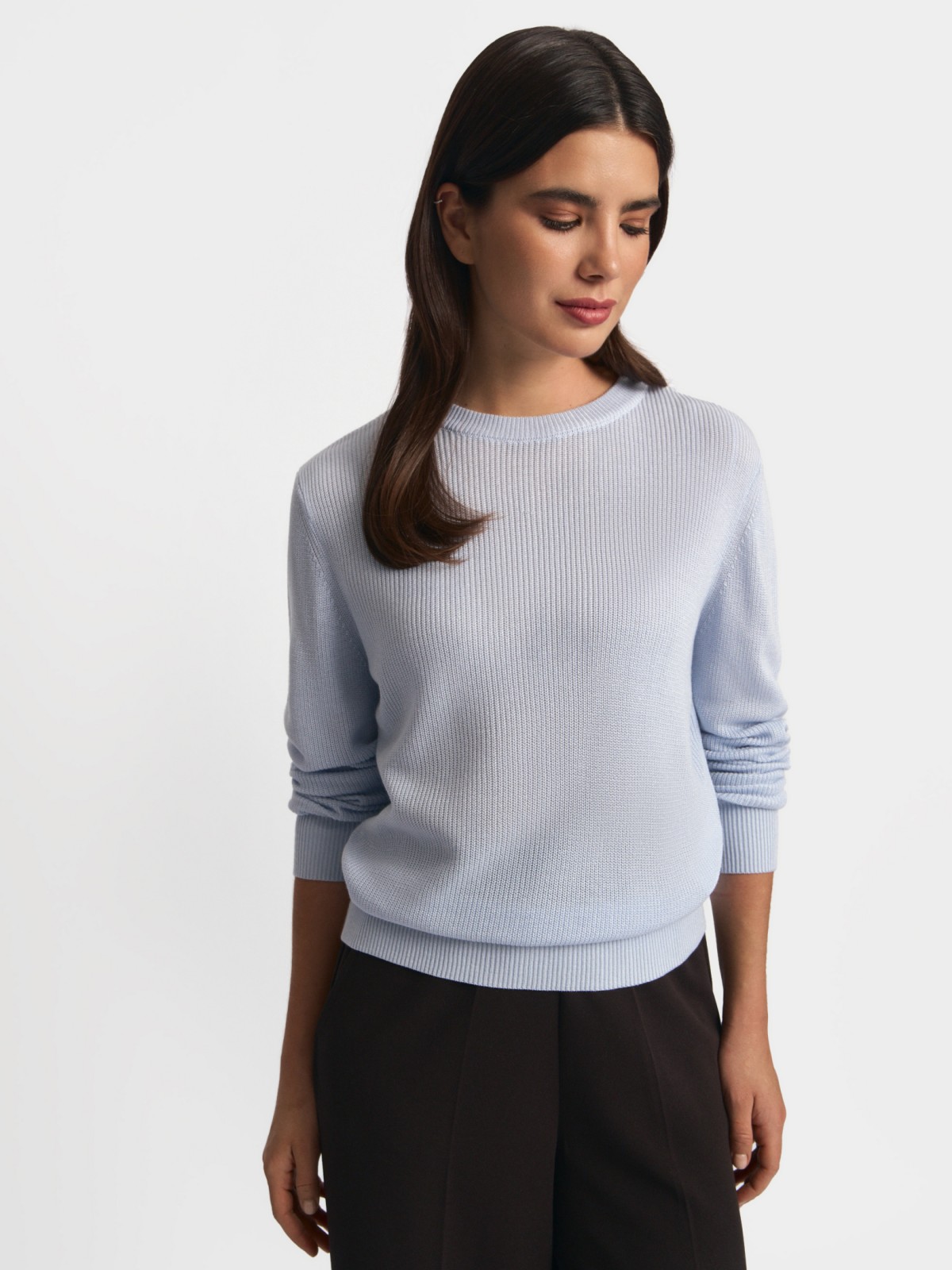 Вязаный джемпер с длинным рукавом