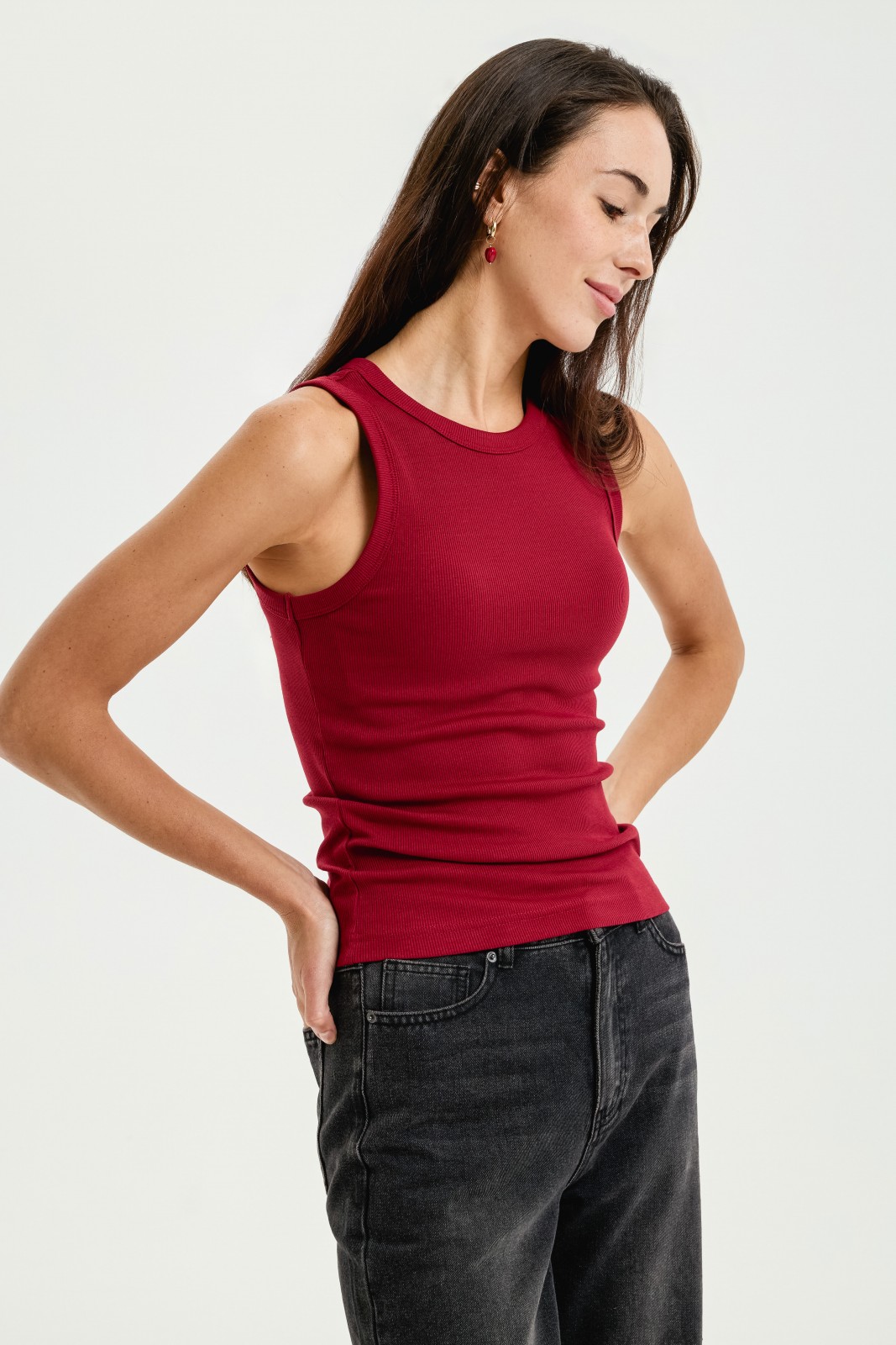 Майка из хлопка без рукавов