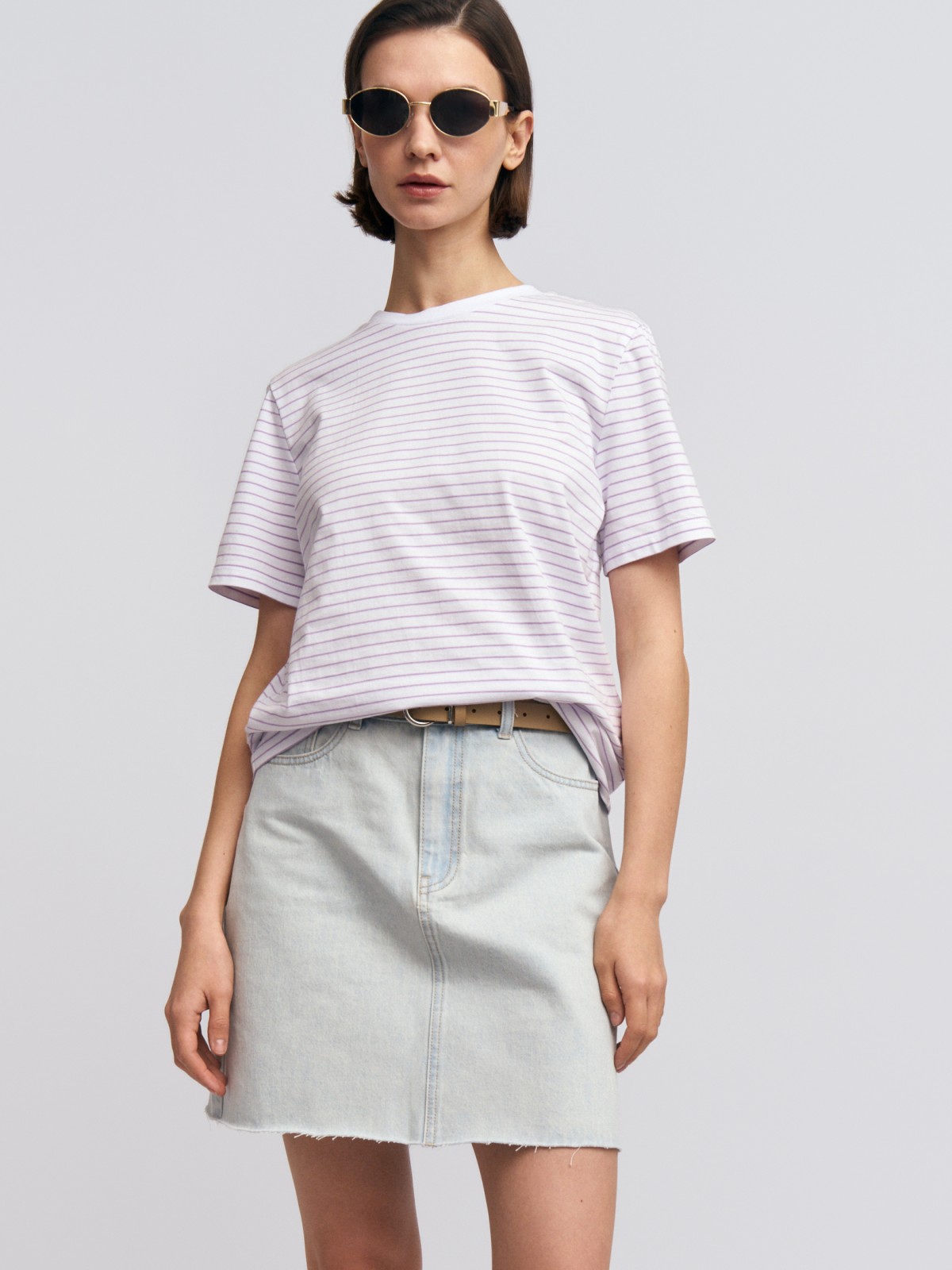 Футболка из хлопка в полоску