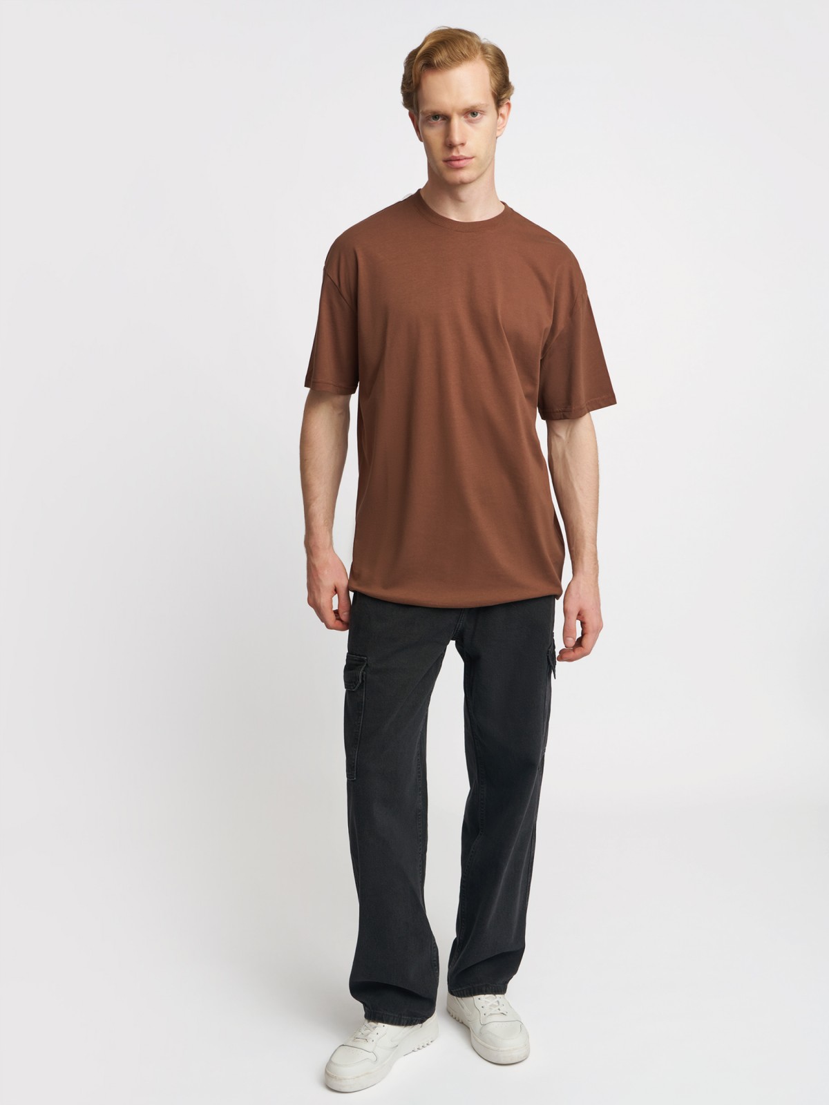 Базовая оверсайз футболка из хлопка