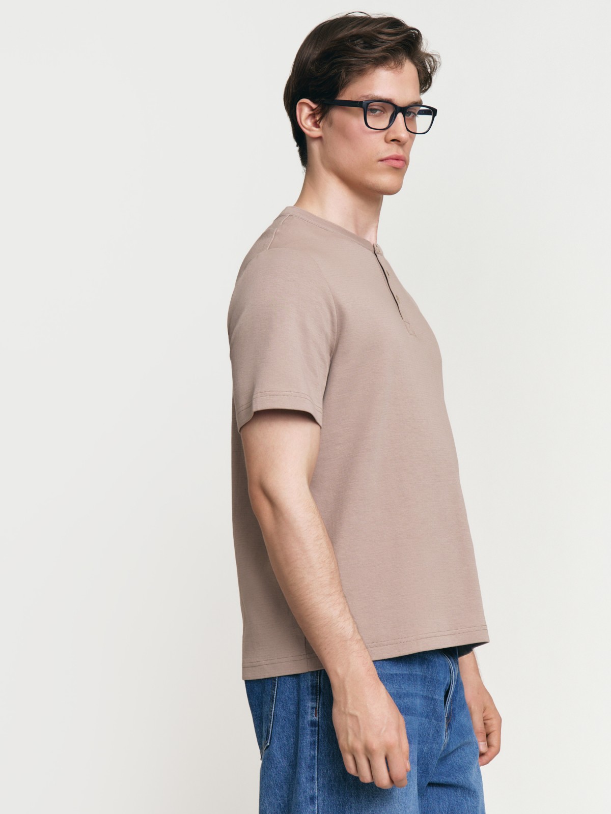 Футболка хенли из хлопка