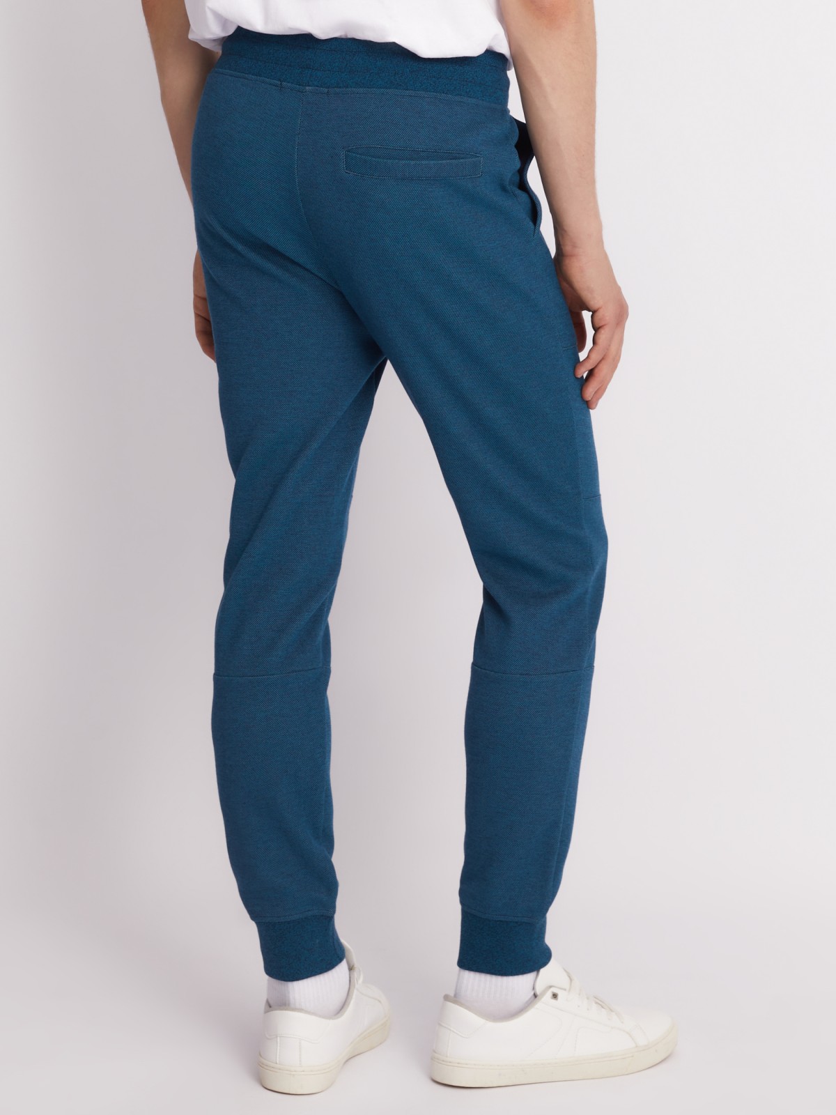 Трикотажные брюки-джоггеры в спортивном стиле zolla 213317604053, цвет бирюзовый, размер S - фото 6