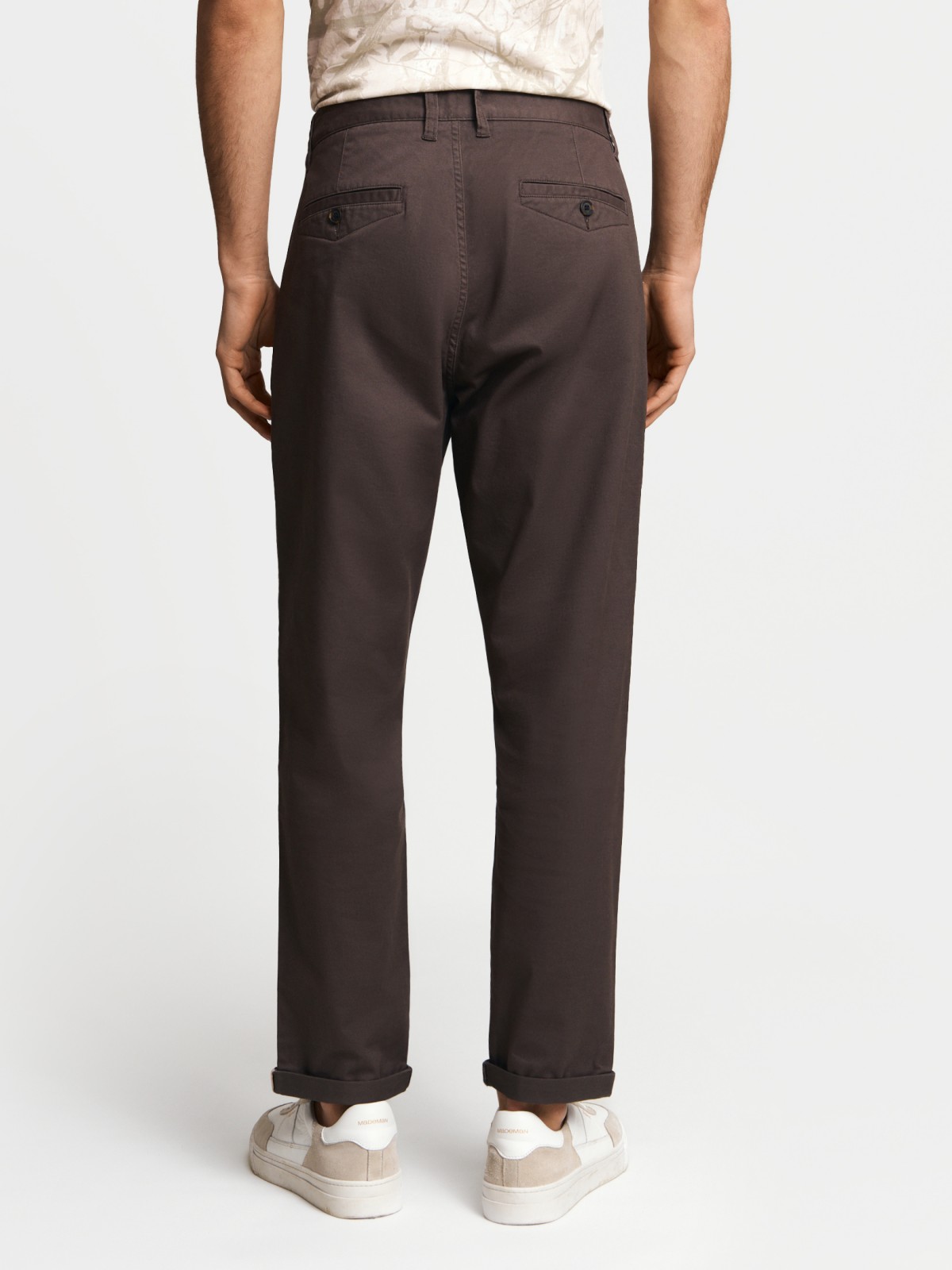 Брюки силуэта Carrot из хлопка