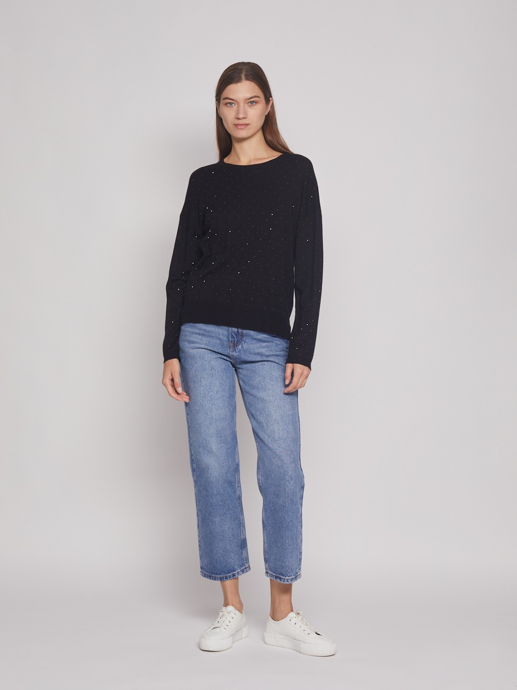 Джемпер со стразами