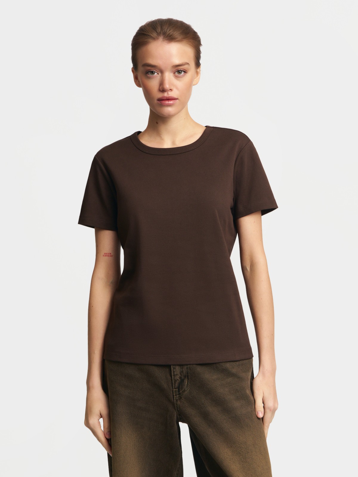 Футболка из хлопка однотонная