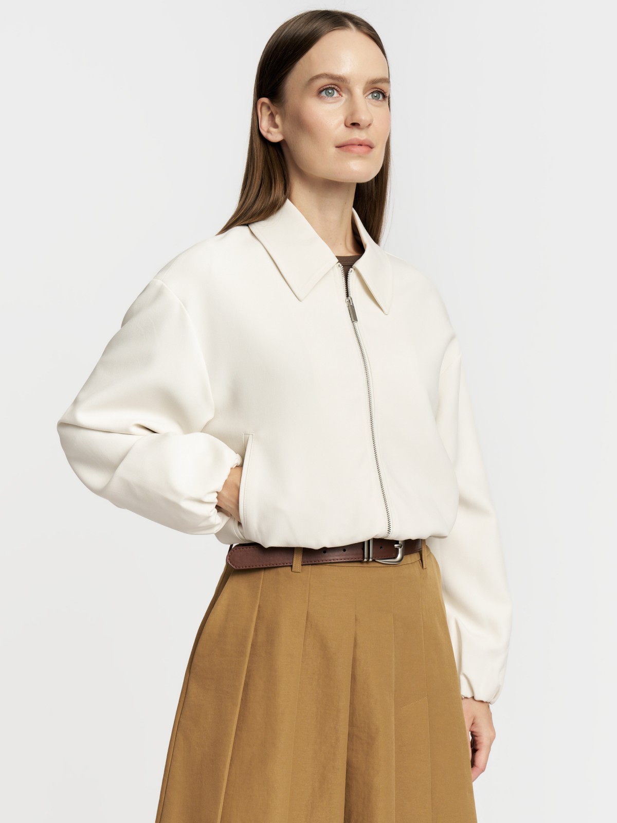 Куртка-бомбер с воротником