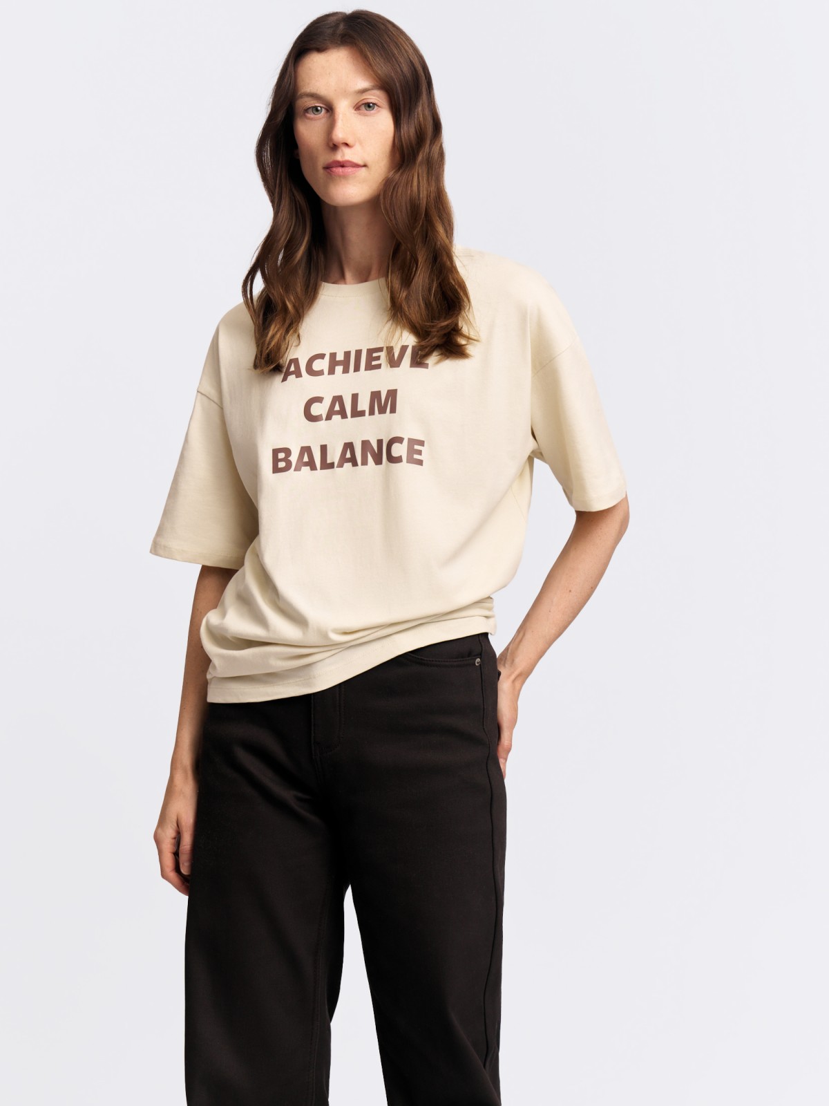 Футболка оверсайз из хлопка с принтом