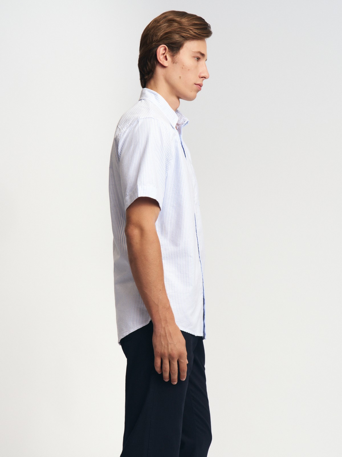 Рубашка из хлопка с коротким рукавом