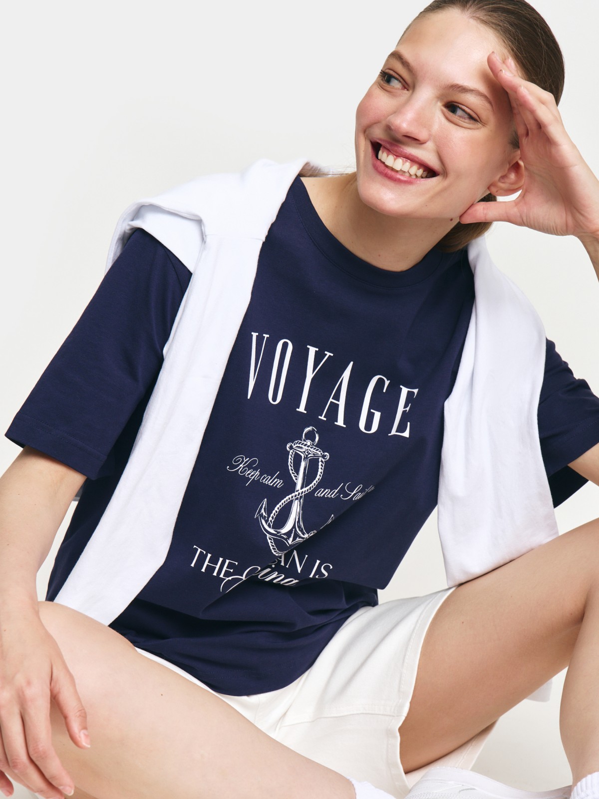 Футболка из хлопка с надписью