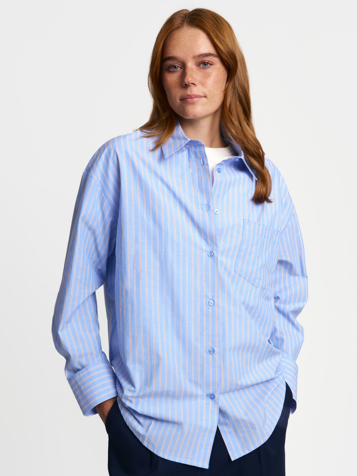 Рубашка из хлопка в полоску