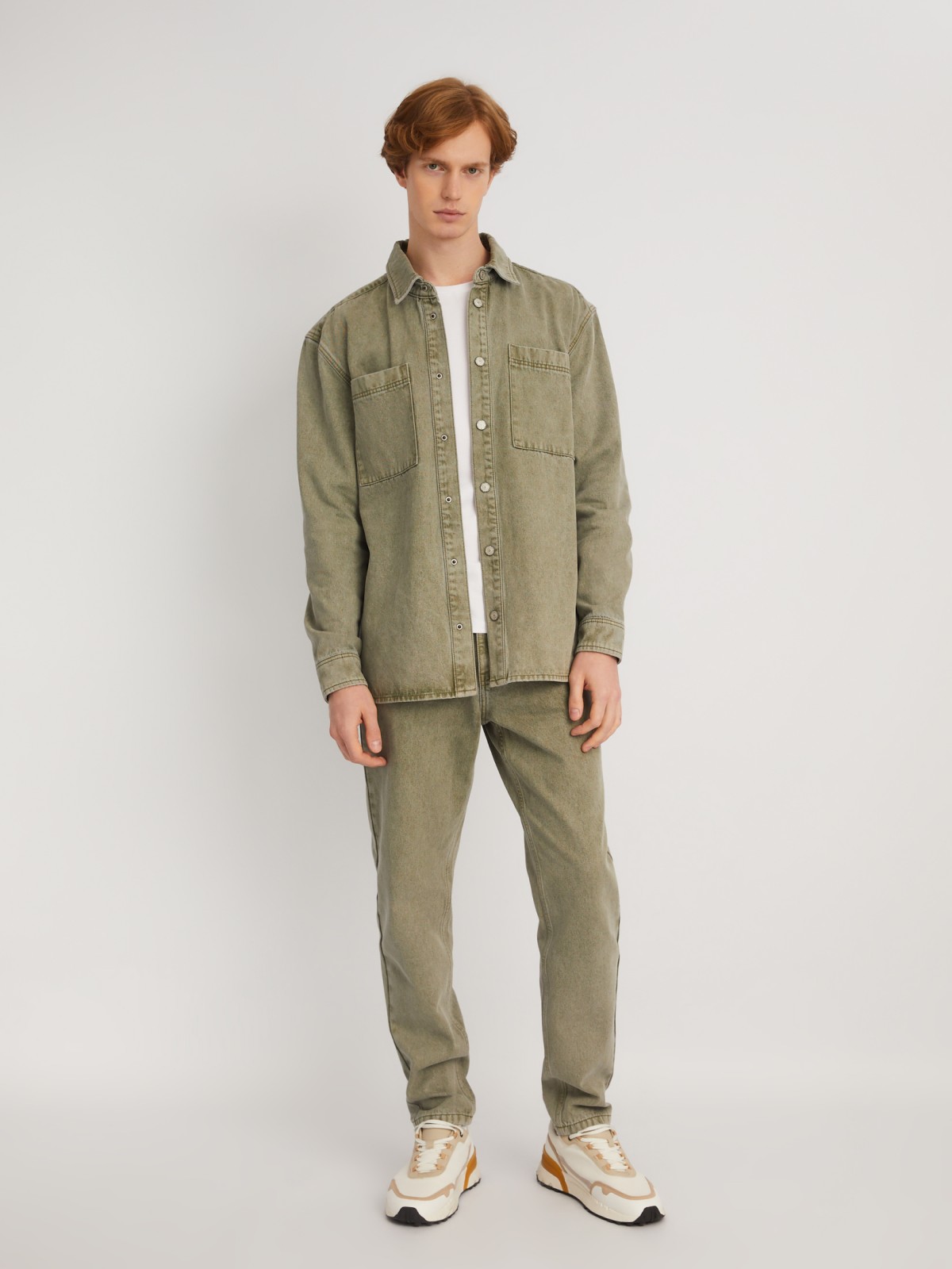 Джинсы фасона Carrot из хлопка