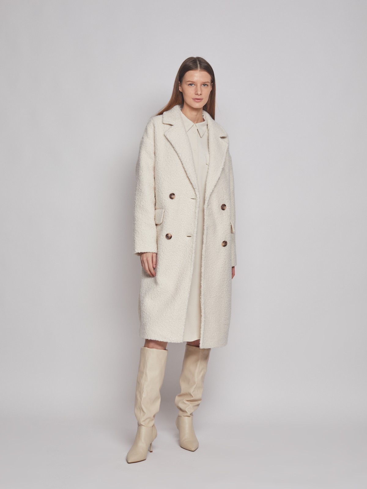 Плюшевое пальто-тедди