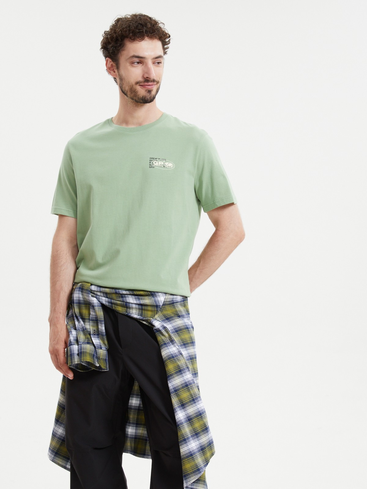 Футболка из хлопка с принтом