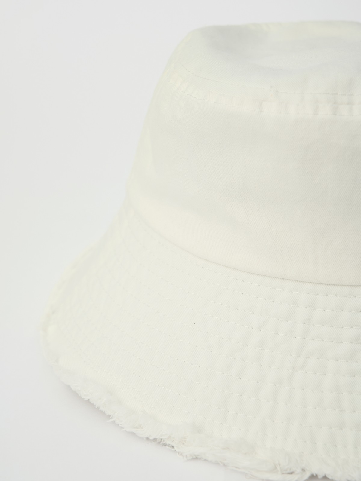 Джинсовая панама из хлопка с бахромой