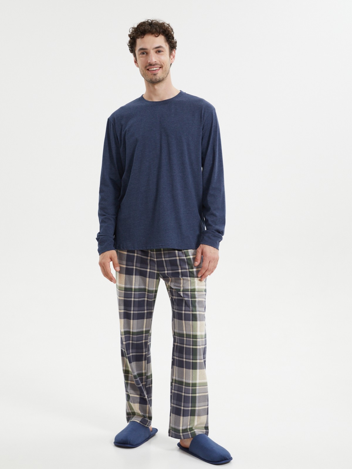 Брюки из флиса в клетку